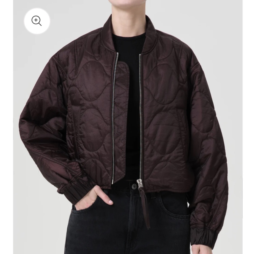 Agolde x Shoreditch Ski Club Iona Quilted jacket in "Infusion" Size S NWT